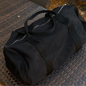 ALAN STUART black mesh duffle bag - 20 x 17 inches